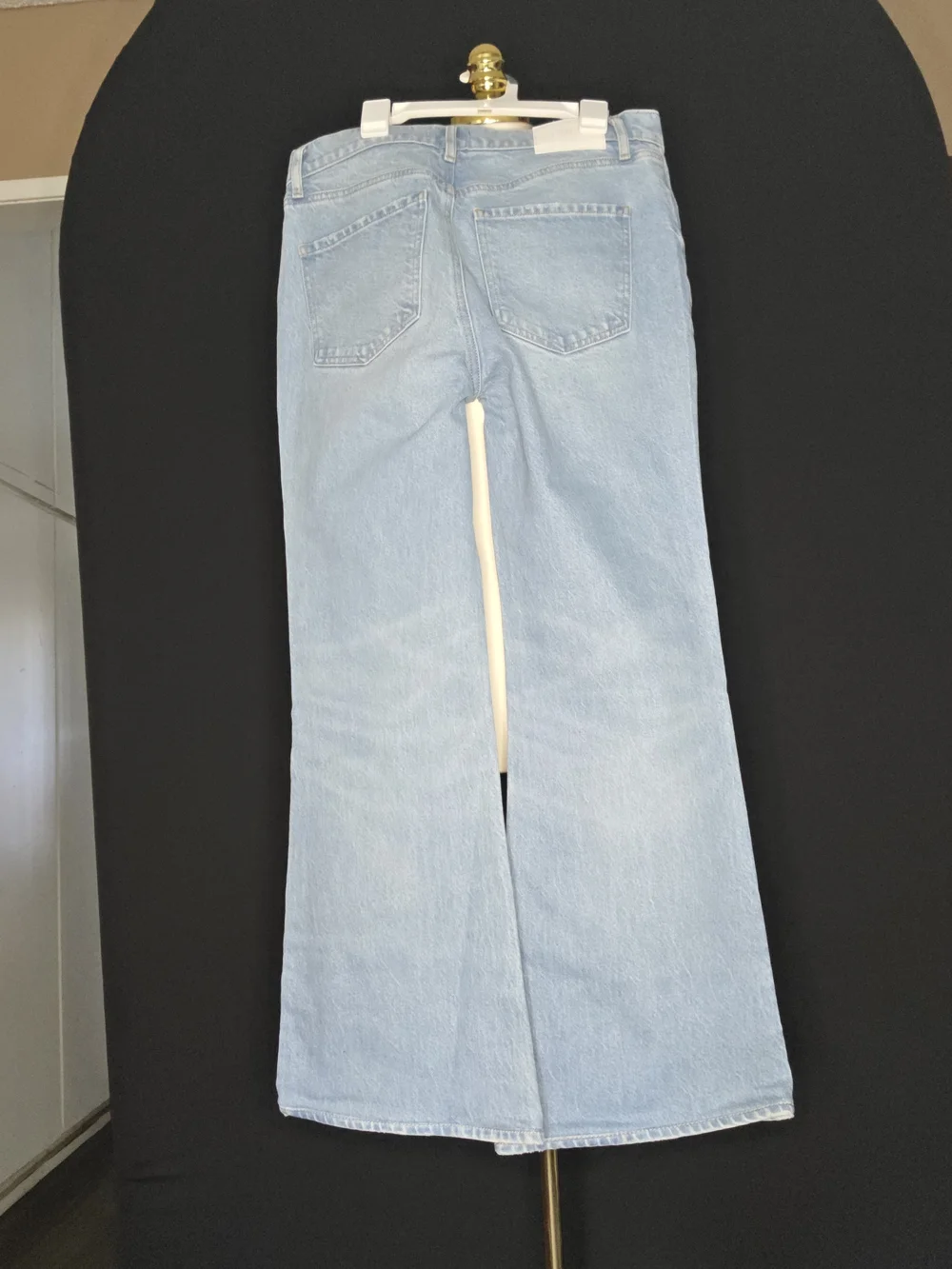 Express 70s Flare High Rise Stretch Jeans - Light Blue